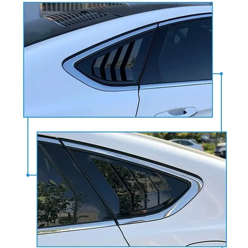 For Ford Mondeo Fusion Sedan 2013-2018 Rear Window Louver Shutter Cover Side Vent Trim Windshield Cover Decor Car Accessories