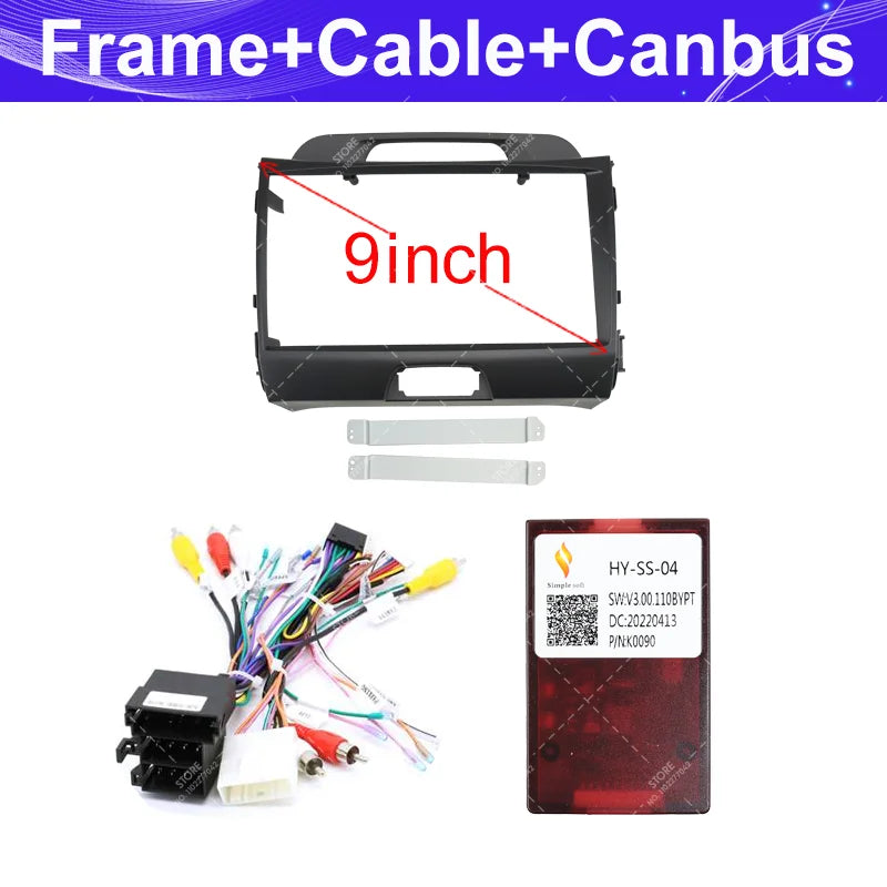 Car accessories 9 Inch Car Frame Fascia Adapter Android Radio Audio Dash Fitting Panel Kit For Kia Sportage 2010-2016.