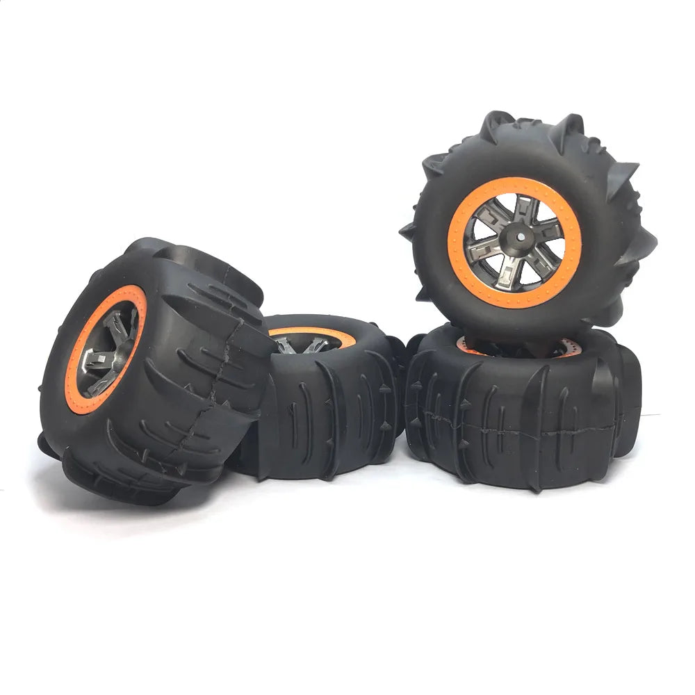 Ruedas de nieve para arena mejoradas a escala 1/10 para Traxxas HSP Wltoys 104009 104001 XLH 9125 RC Monster Truck, accesorios y piezas