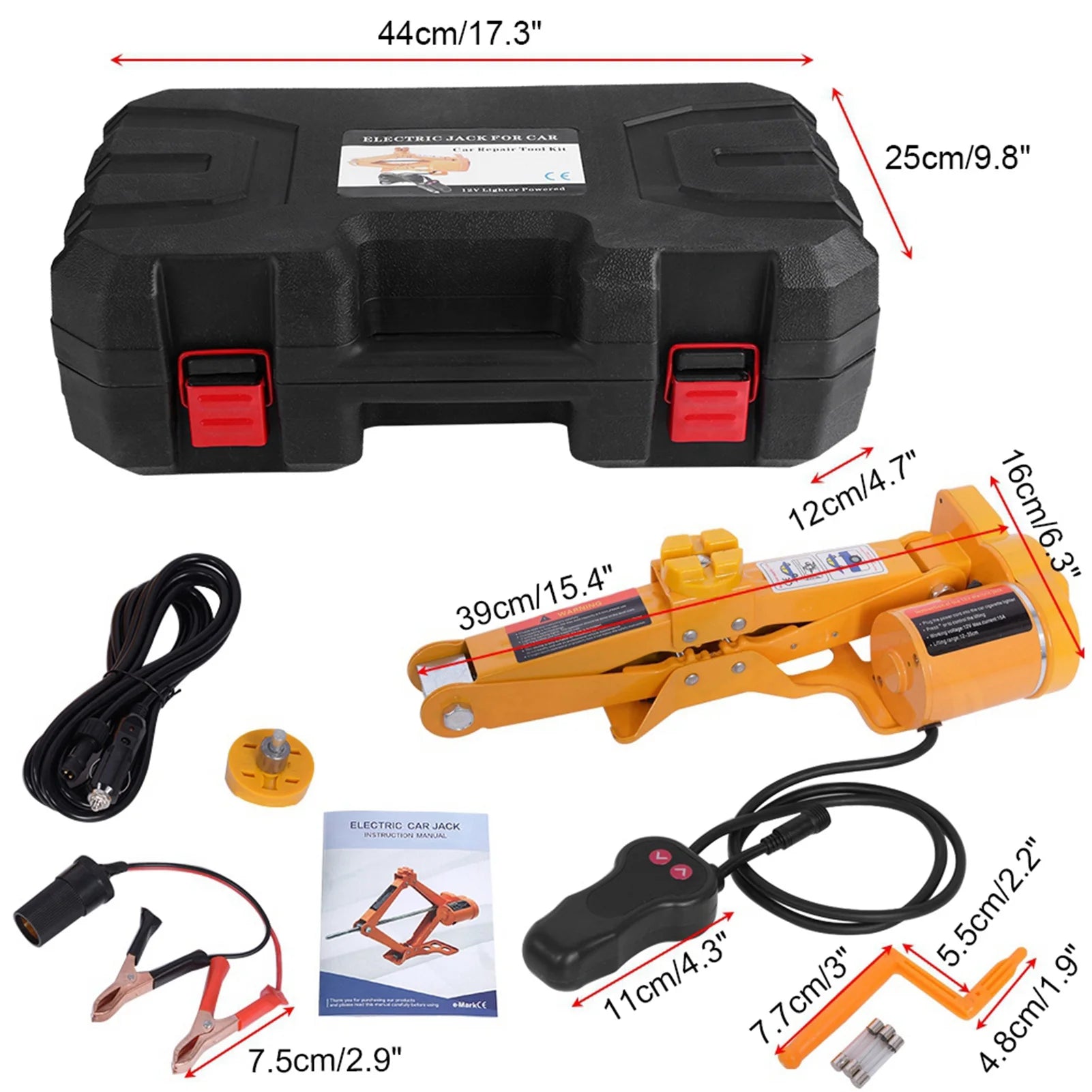 Electric Jack Lifting Jack 2 Ton 12V  Automotive Car Automatic Electric Lifting Jack Garage and Emergency Equipment Auto Jack