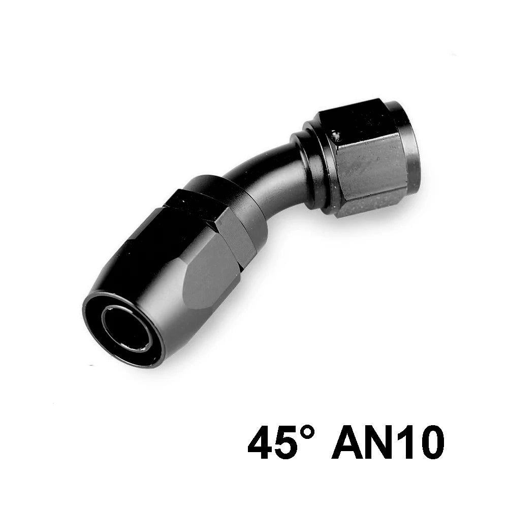 AN4 AN6 AN8 AN10 Car Oil Cooler Kit Aluminum Universal For 0° 45° 90° 180° Braided Oil Fuel Gas Hose Swivel Hose Fitting Adapter
