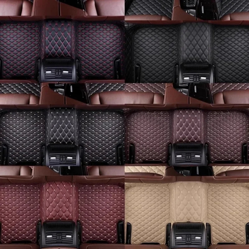 Car Floor Mats Flash Mat Leather Custom Foot Pads Automobile Carpet Cover For Mitsubishi Outlander 2003- 2016 2017 2018