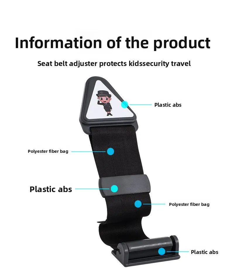 Child Car Seat Belt Adjuster Triangle Anchor Shoulder Protection Limiter Safety Accessory for Vehicle Seats