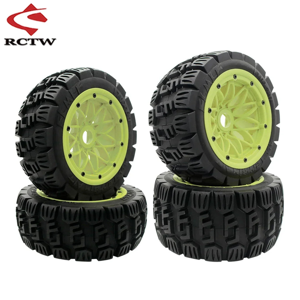 All Terrain Super Wear-resistant Complete Tyre Rear or Front Wheel Tire Set for 1/5 HPI ROFUN ROVAN KM BAJA 5B SS Rc Car Parts