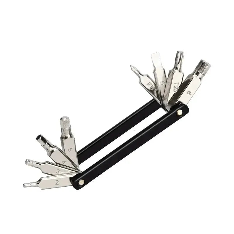 RIDERACE 8 in 1 Function Bike Tool Portable CR-V Steel Hex Spoke Wrench Motorcycle Cycle Screwdriver Multi Bicycle Repair Tool