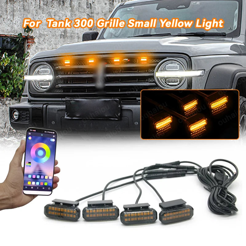 For car pickup truck off-road vehicle 18 LED Front Grille Light Car Daytime Running Light ﻿98% of vehicle models are applicable