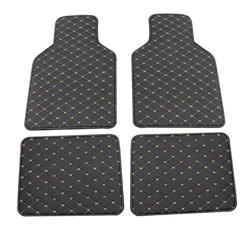 Car Floor Mats Universal 4 Pcs PU Leather Floor Mats Liners Non-Slip For Cars Truck SUV Front Rear Mats Foot Pad Car Accessories