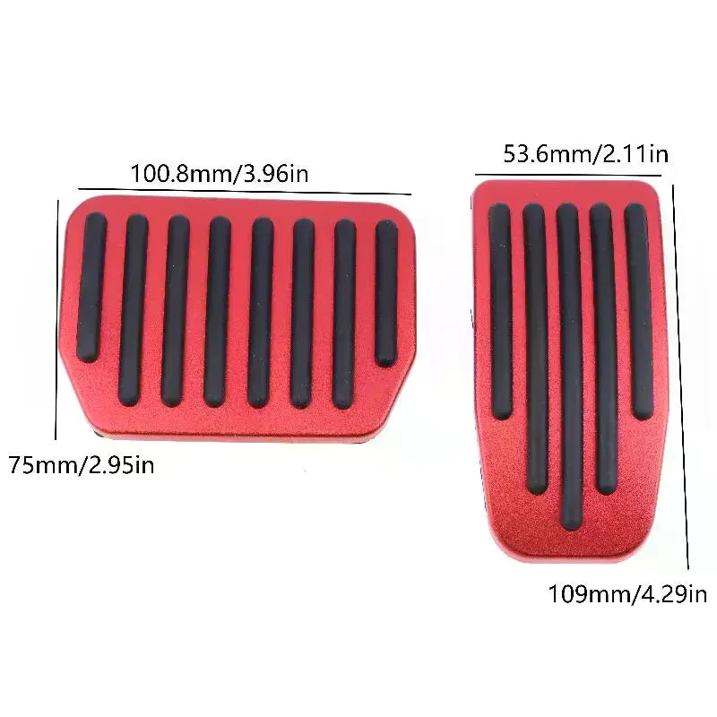 Car Foot Pedal Pads Cover Non-slip Accelerator Brake Rest Performance Metal Mats Vehicle Accessories For Model 3 Y