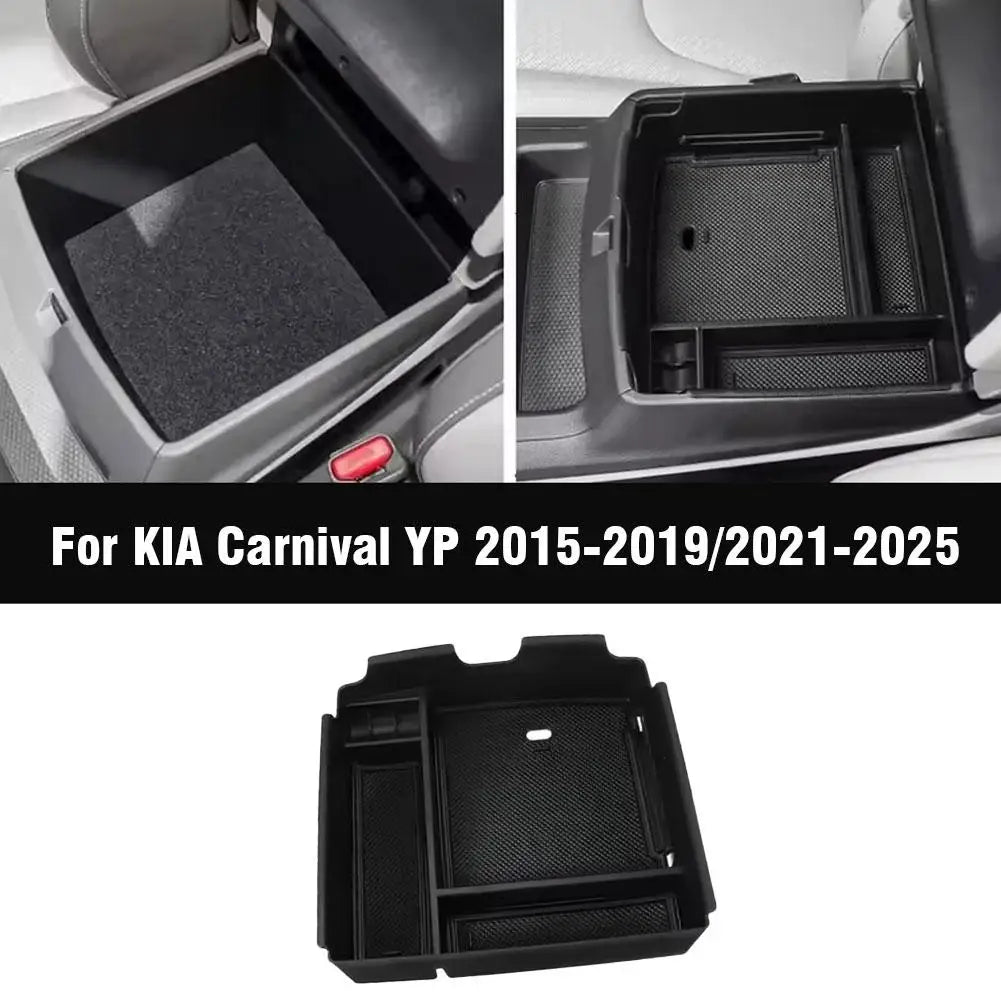 Car Armrest Storage Box For KIA Carnival YP 2015-2019 KA4 MPV 2021-2025 Organizer Tray Organizer Accessories