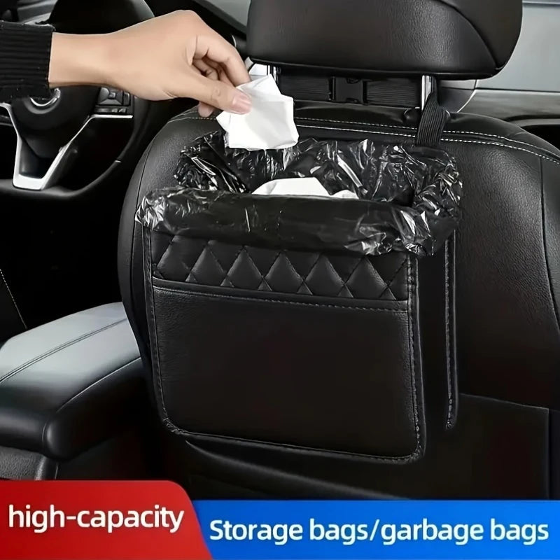Car Seat Back Organizer - Multi-Functional Storage Bag/Garbage Bin for Rearseat