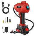 BRIEFNESS Wireless Air Compressor 21V Rechargeable, Portable Electric Tire Pump with Digital Display LED Light for Car/Truck