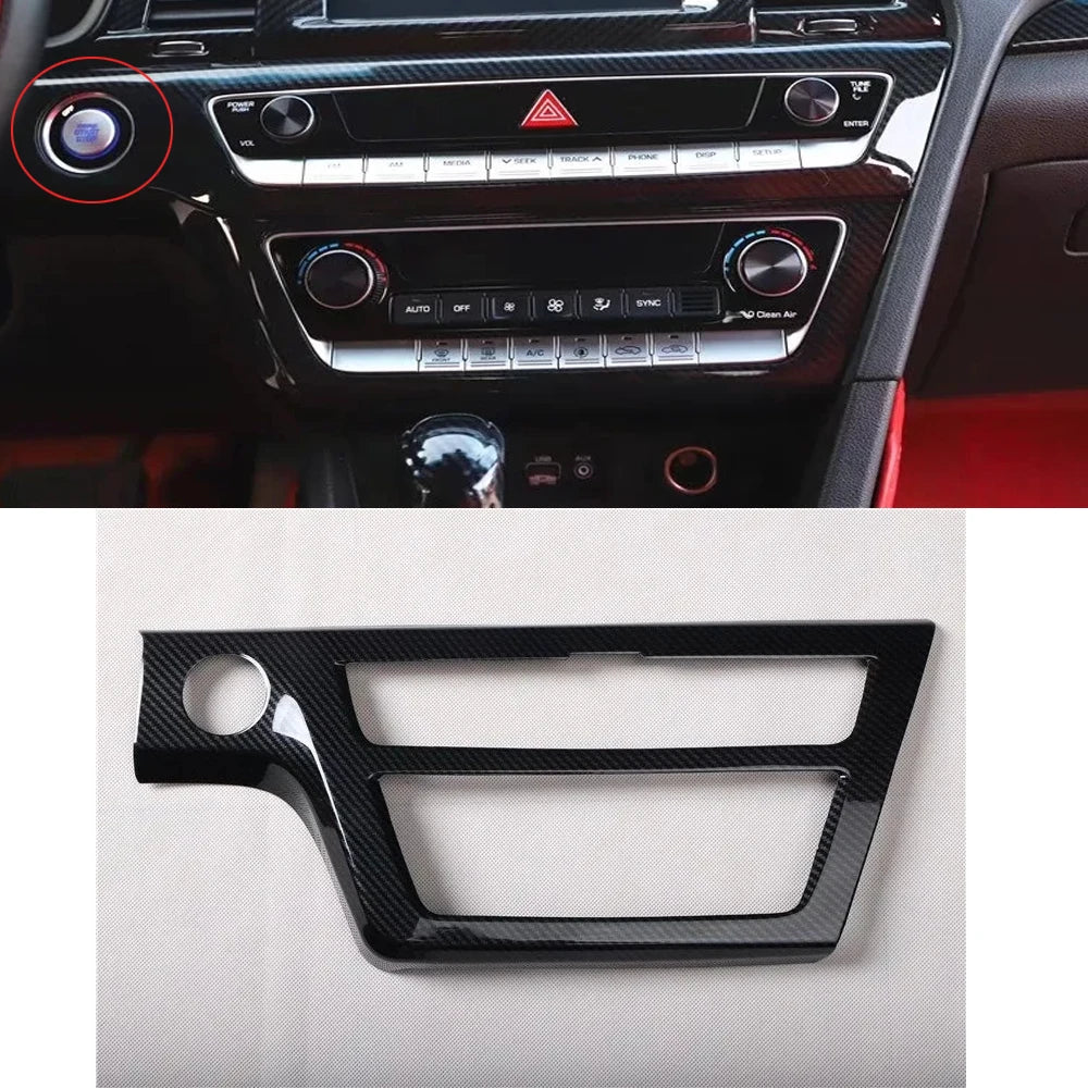 For Hyundai Sonata 9th 2016 2017 Interior Accessories Steering Wheel Cover Door Interior Handle Cover Center Control Panel Trim