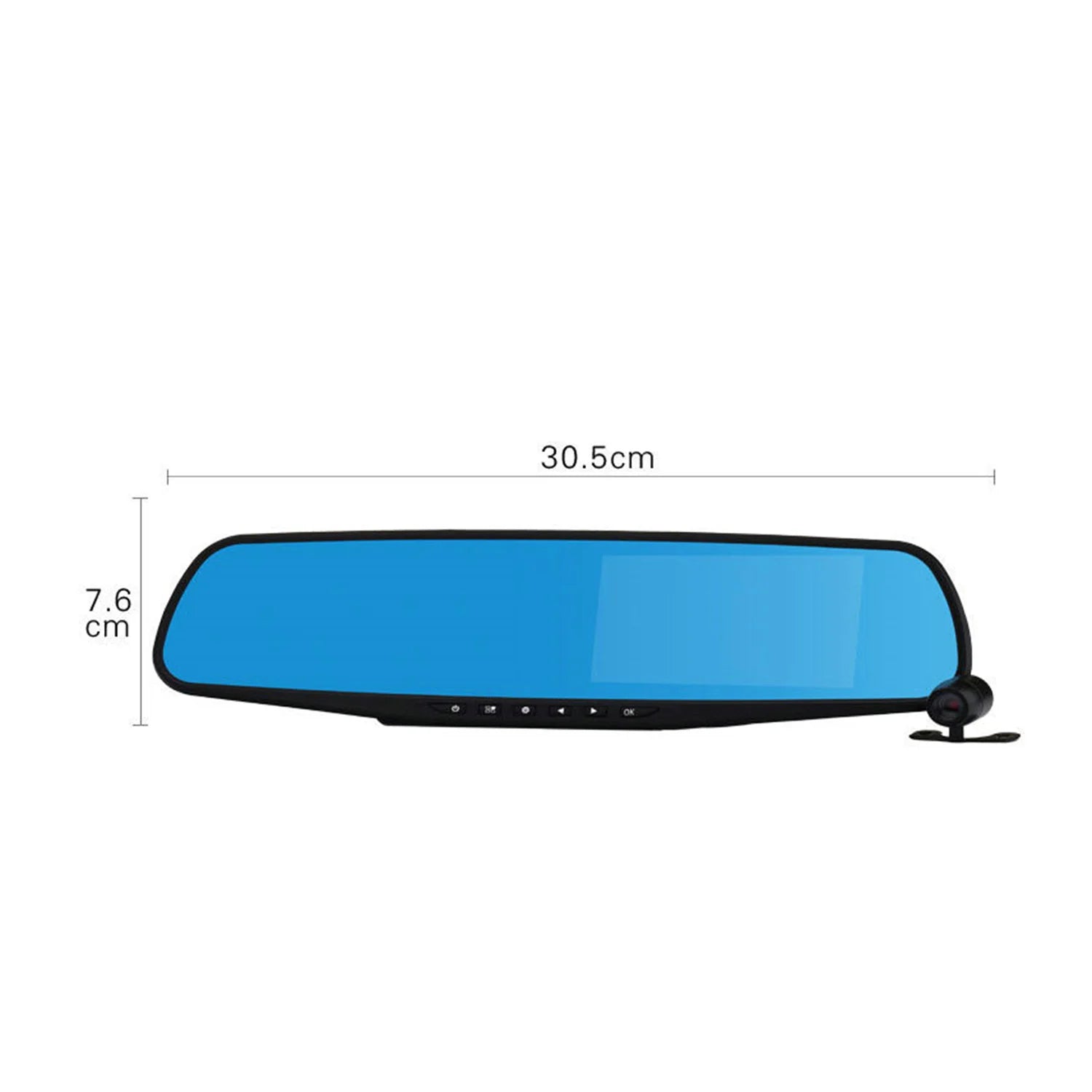 1Set Rearview Mirror Car DVR Dash Cam 4.3" Screen HD 1080P 2 Cameras For 12V Car Rearview Mirror Dual Channel Recorder