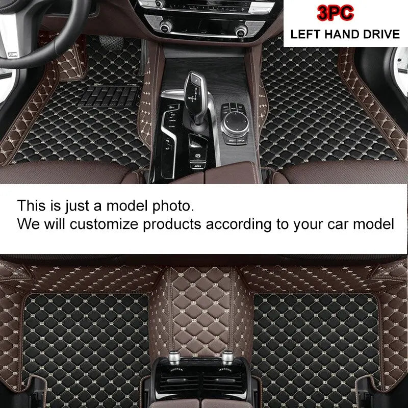 Car Floor Mats For VW VW Golf 7 7.5 GTE GTD GTI 2012~2020 Carpets Leather Mat Rugs Pad Interior Parts Car Accessories