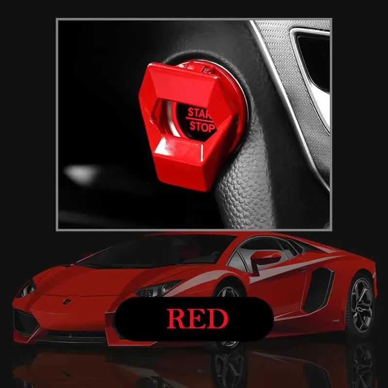 new Car Engine Start Stop Switch Button Cover Decorative Auto Accessories Push Button Sticky Cover Car Interior Car-Styling