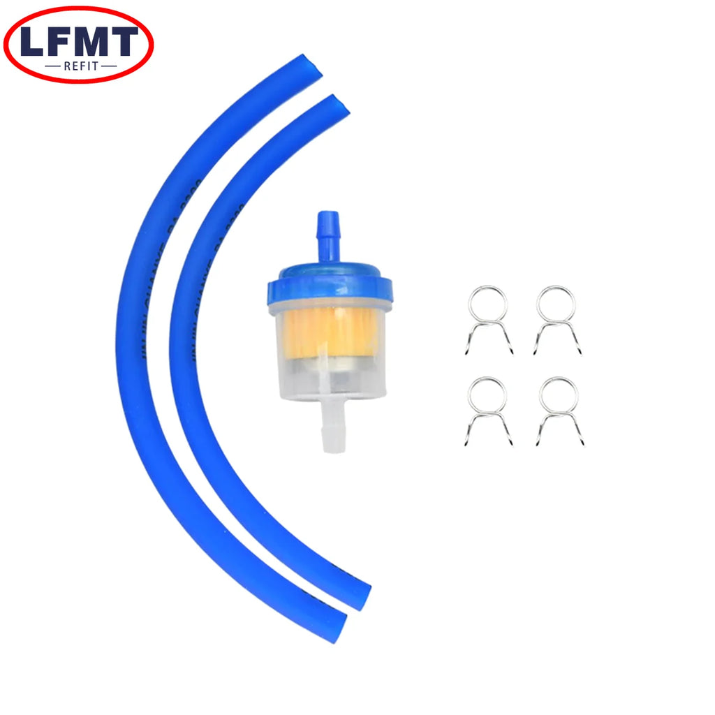 Motorcycle Universal Gas Fuel Filters and Fuel Pipe For 49cc 50cc 110cc 125cc Moped Scooter ATV Go Kart Motocross Dirt Pit Bike