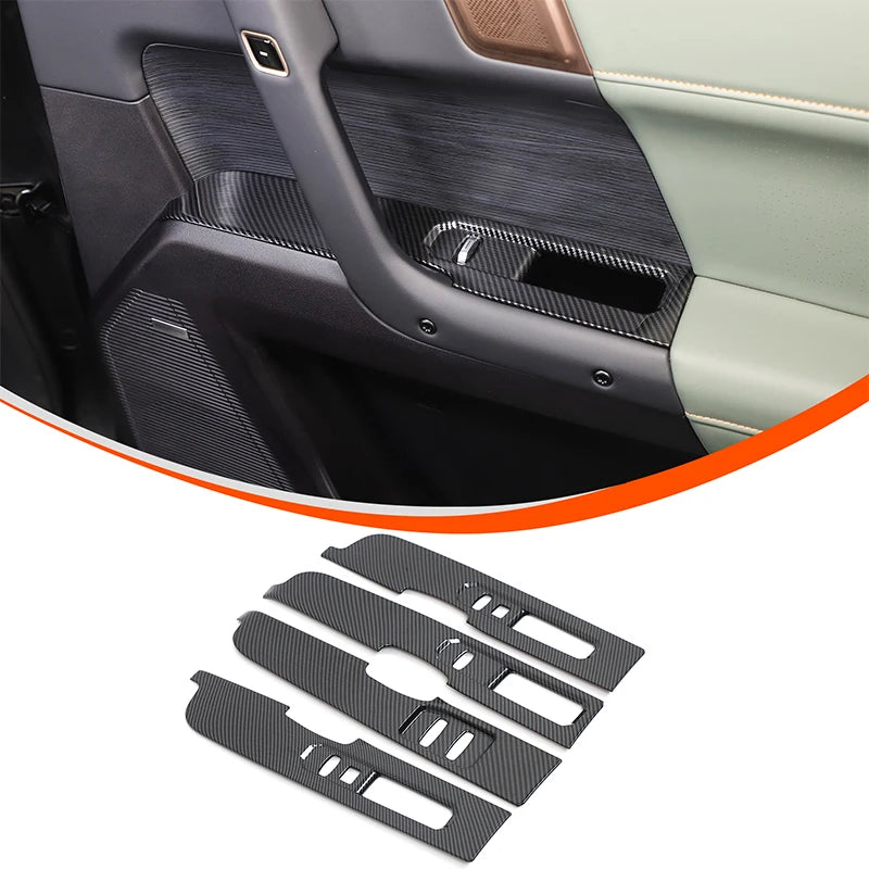 For Chery JAECOO J6 Icar 03 2024 2025 interior Accessories door handle gearshift panel steering wheel cover Carbon Fiber