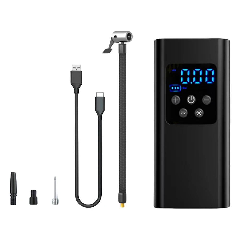 Car Air Pump LCD Digital Display Car Tire Inflatable Pump Digital Inflator Inflatable Pump for Motorcycle Bicycle Boat Car Tire