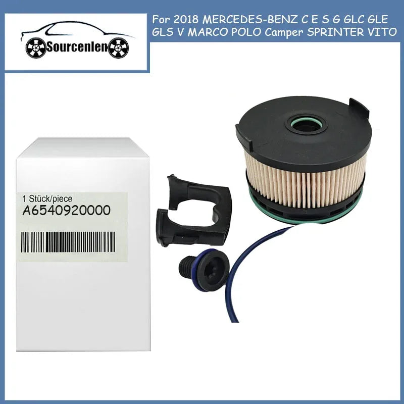 Diesel Filter for 2018 MERCEDES-BENZ C E S G GLC GLE GLS V MARCO POLO Camper SPRINTER VITO A6540920000 6540920000 6540920100