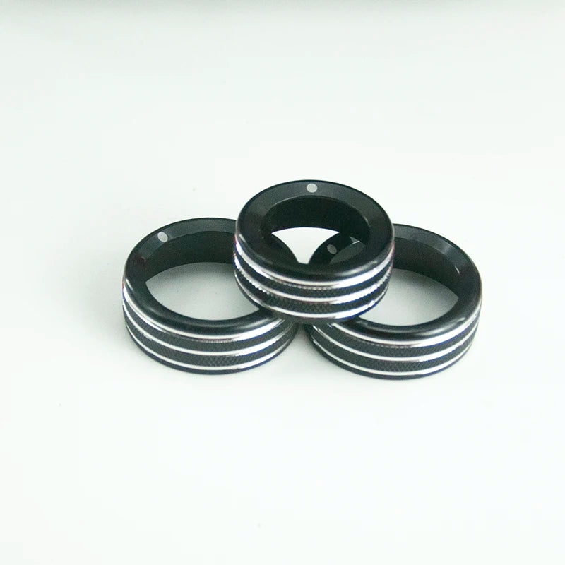 Car Dashboard A/C Control Knobs Decoration Ring Metal Trim Cover For Alfa Romeo MITO 2012-2018 Interior Accessories