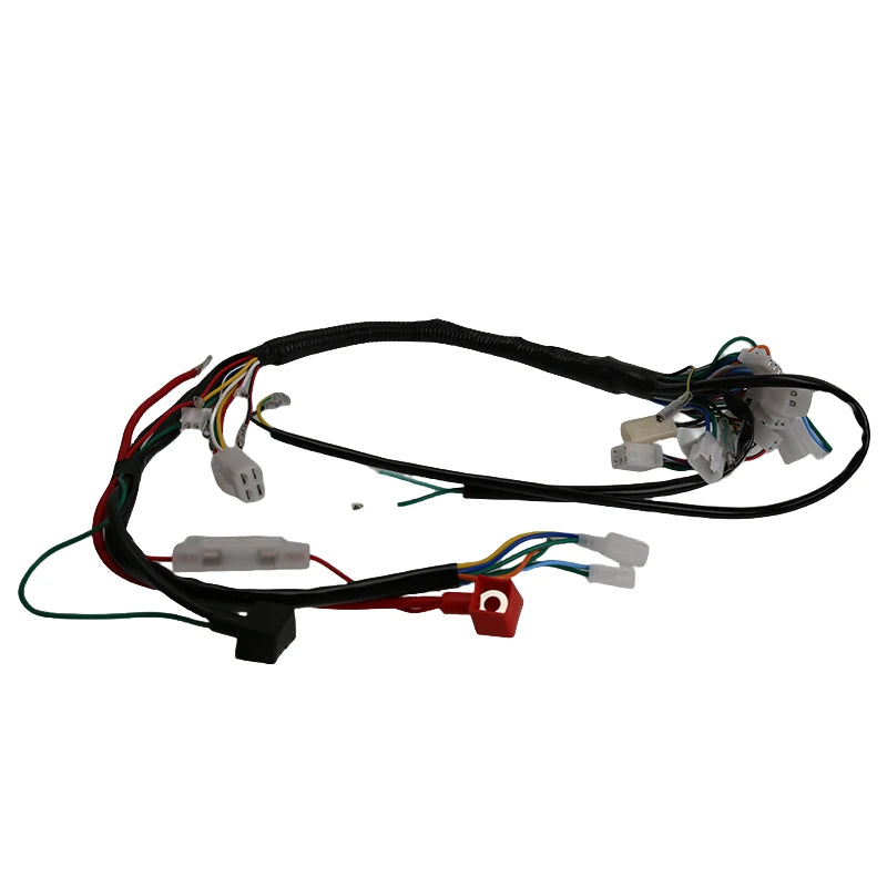 Motorcycle assembly line vehicle wiring harness suitable for off-road vehicles and four-wheel kart wiring harness accessories
