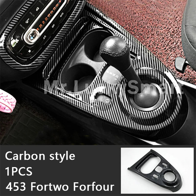 Carbon Car Interior Decoration Accessories ABS Protection Modification Sticker For Smart 453 Fortwo Forfour Car Exterior Styling