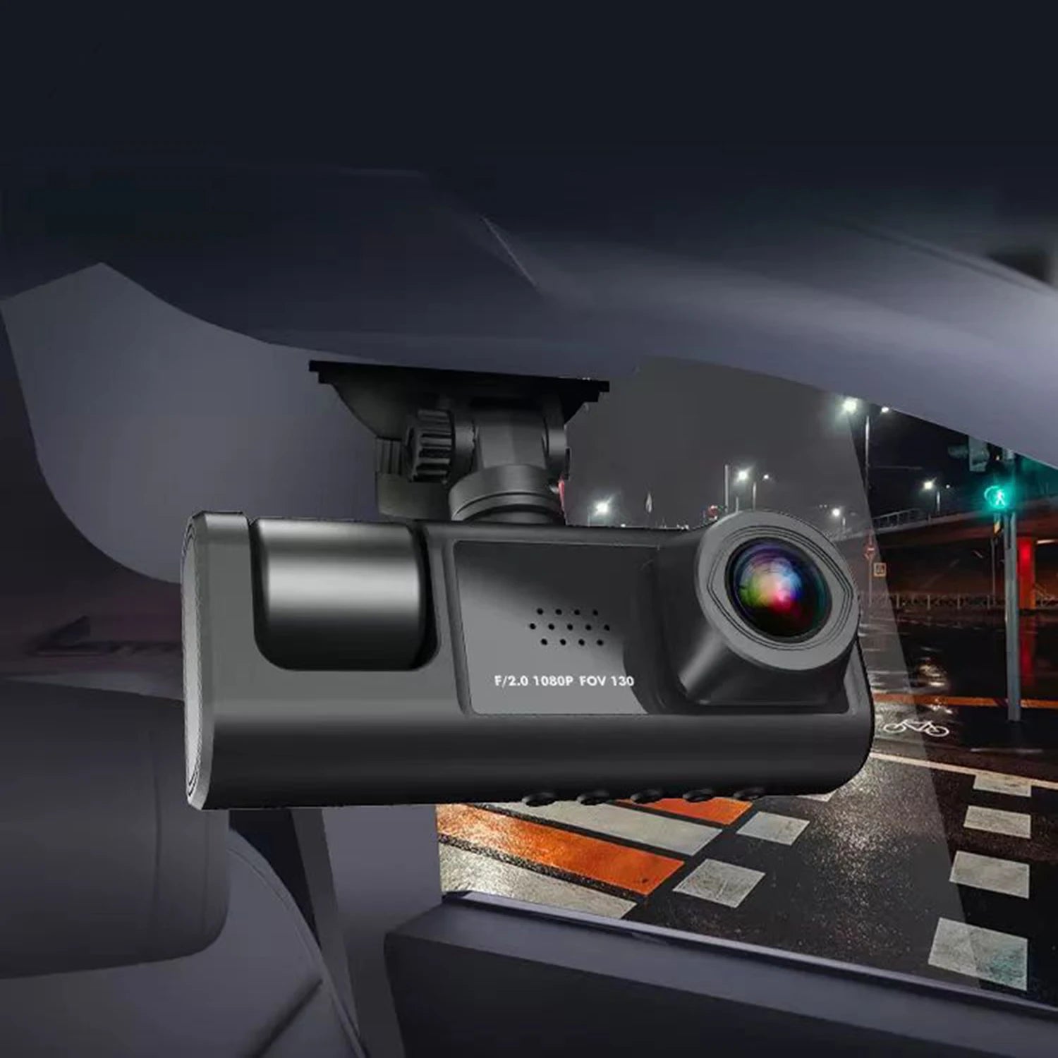 Car DVR S1 2"Screen HD 1080P 3 Cameras+WiFi Dash Cam Front/Rear/In Car for Vehicle Recorder Video Front Optional Rear Camera