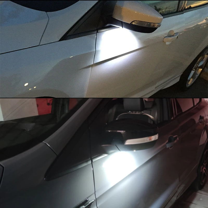LED Under Side Mirror Puddle Light For Ford Focus 3 Escape 3 Mondeo 4 5 Kuga 1 2 Galaxy 2 C Max S Max Car Courtesy Lamps