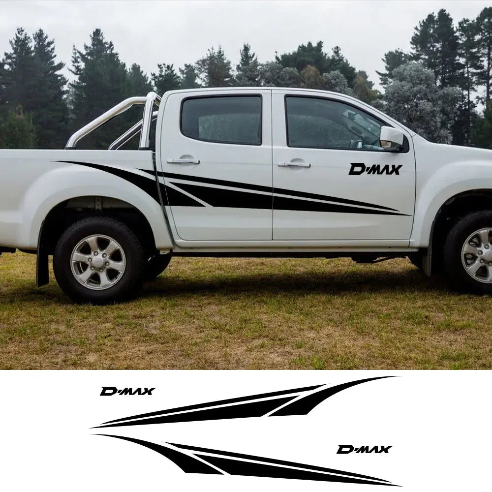 Pickup Body Side Stickers For Isuzu Dmax D Max Truck Hood Car Tailgate Decor Decals Trunk Vinyl Covers Auto Tuning Accessories