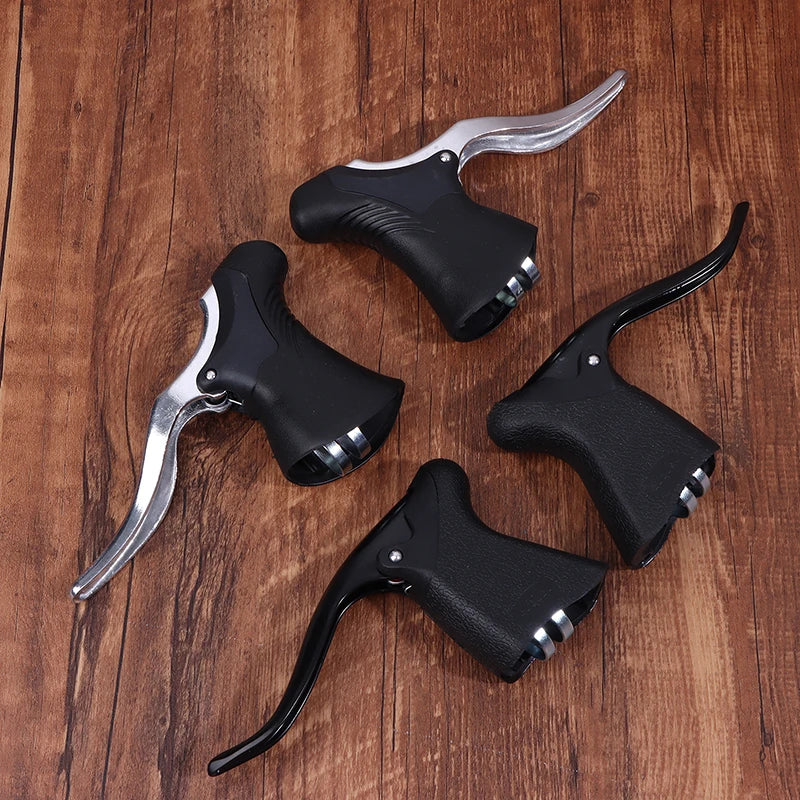 Road Bike Front Rear Brake Levers, Anti-slip Aluminum Bicycle Brake Handle Drop Bar Handlebar Brake