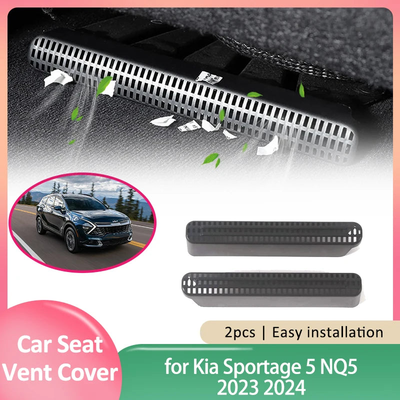 for Kia Sportage 5 NQ5 2023 2024 Car Back Seat Interior Air Vent Cover Auto Under Ventilation Outlet Grille Footwell Accessorie