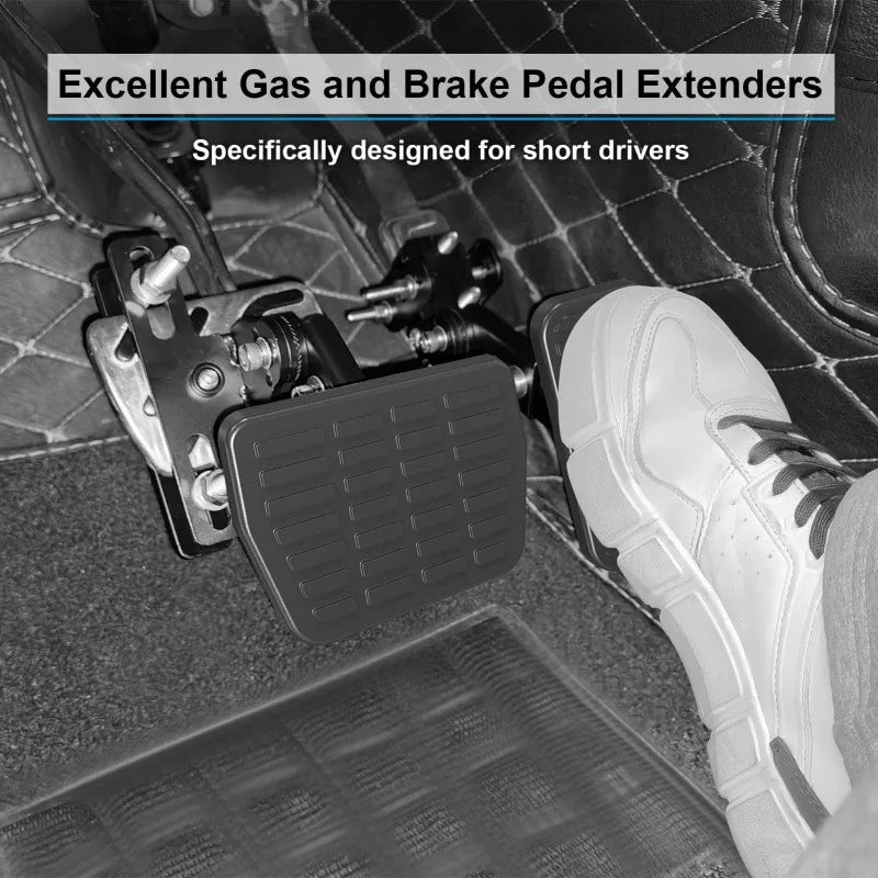 Accelerator and brake pedal extenders suitable for cars, go karts, and toy cars