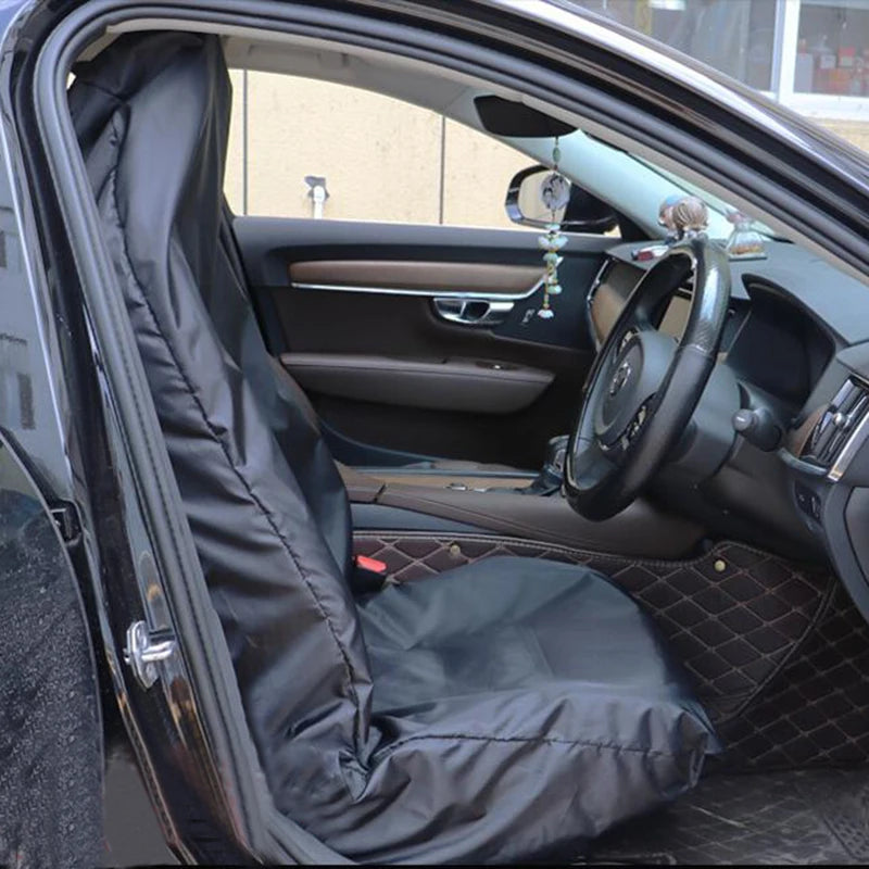 Waterproof Antifouling Dust Covers Car Seat Cover for Front Rear Seats for Steering Wheel Trunk Mat