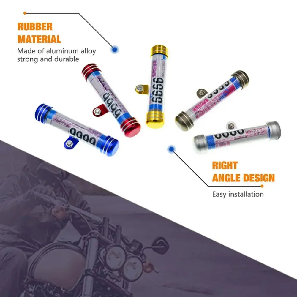 Motorcycle Motorbike Tube Tax Disc Cylindrical Holder Frame Registration Label Waterproof Real Motorcycle Accessories
