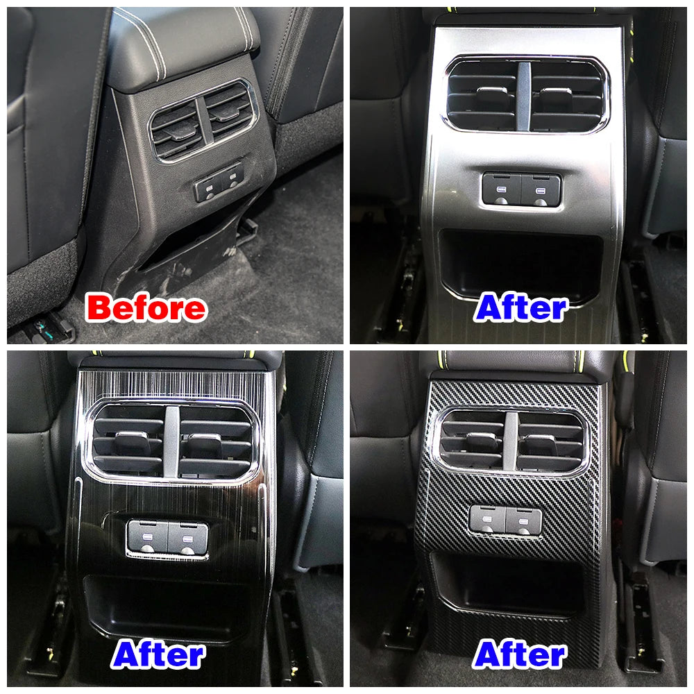 Interior Accessories For Haval Jolion 2021-2024 Center Console Armrest Box Rear Decorate Panel Cover Trim Color Modify Anti Kick