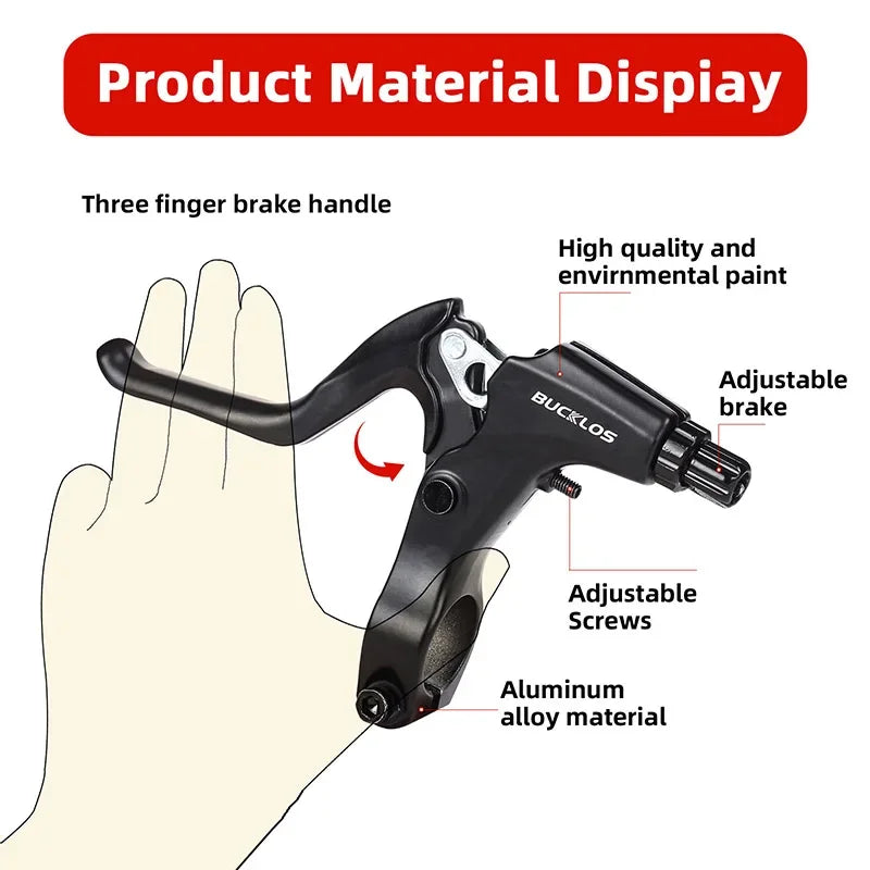 BUCKLOS Bicycle V Brakes Set Road Mountain Bike Rim Brakes Kit Bicycle V Brake Caliper/Cable/Lever Line Pulling Rim Brake