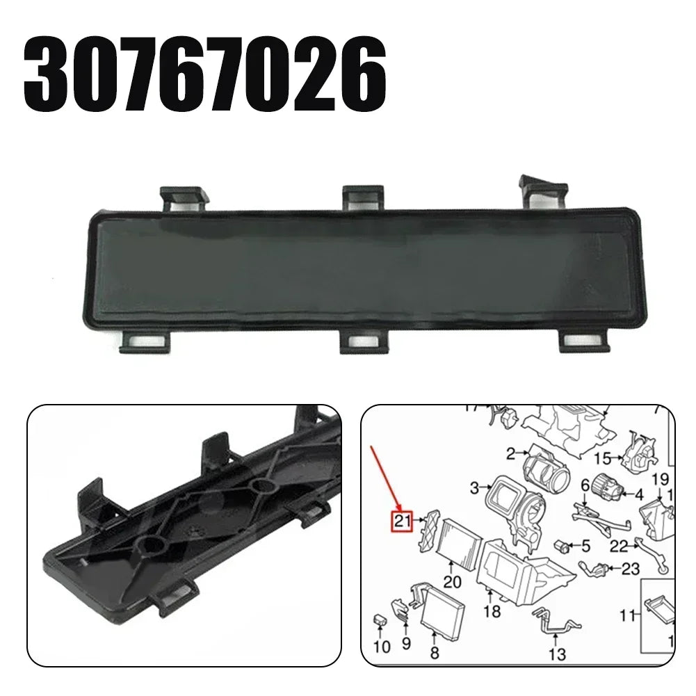 Plastic Cabin Filter Cover Plate Fit For Volvo S80 V70 XC70 XC60 S60 30767026 Replacement Cabin Filter Cover Black 30767026