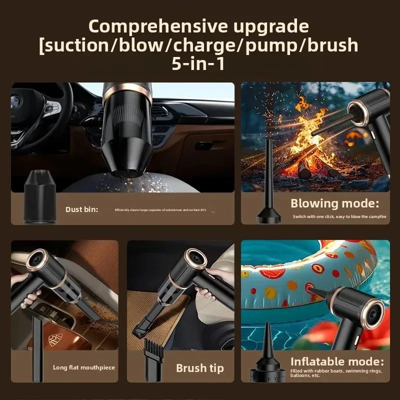 Handheld Vacuum Cleaner Mini Dust Remover Car Vacuum Cleaner Rechargeable Multifunctional Wireless Dust Catcher For Car Low Nois