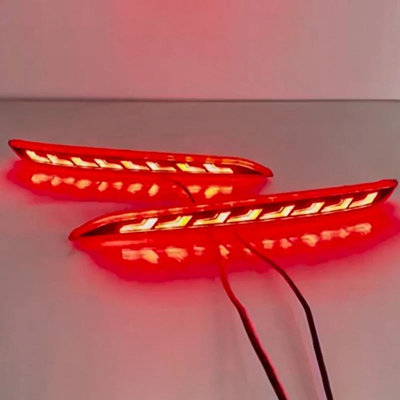 Car Rear Bumper Light LED Dynamic Turn Signal Lights Rear Warning Lamp Reflector For Hyundai Sonata 2015-2017