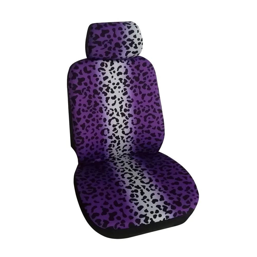 Fashion Leopard Print Car Seat Cover Full Surrounding  Four Seasons Universal Breathable Non-slip Cushion Cover Car Interior