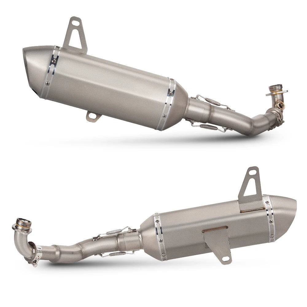 For vespa GTS300 GTS 300 Motorcycle Exhaust Titanium Color Full Set Escape System Slip On Front Link Pipe Muffler Scooter