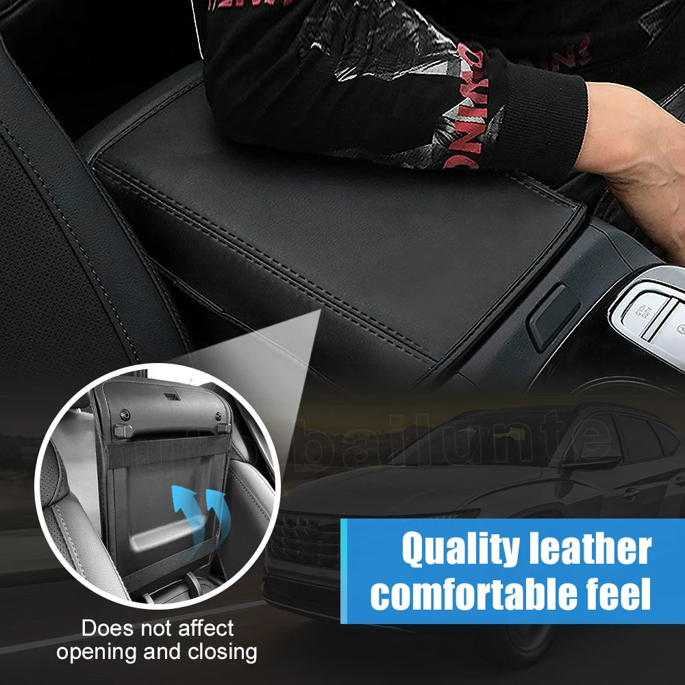 For Hyundai Tucson 2022 2023 Central Control Armrest Box Protective Cover Handrail Cover Leather Cover Car Interior Accessories
