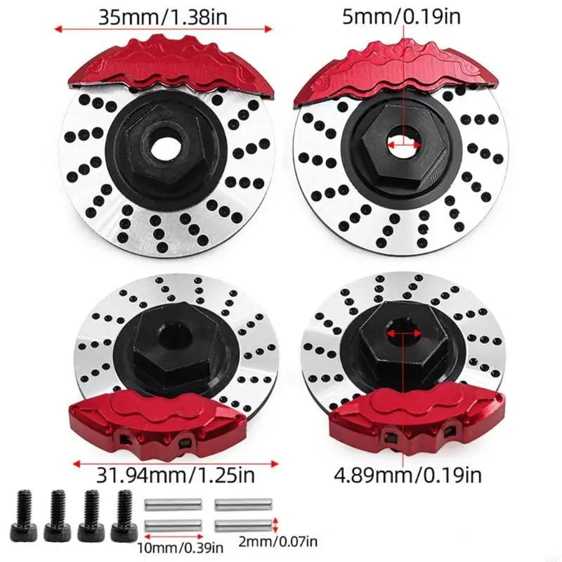 Traxxas 1/10 4-Tec Drift Car Brake Discs Set 8352+8367 - High-Performance Front/Rear Alloy Discs for Smooth Drifting