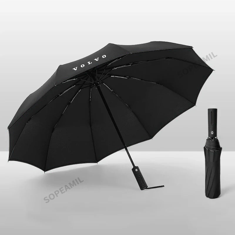 For Volvo XC40 XC60 XC70 XC90 S40 S60 S80 S90 V40 V50 V60 V70 V90 C30 C70 Car Umbrella Automatic Folding UV Sunshade Accessories