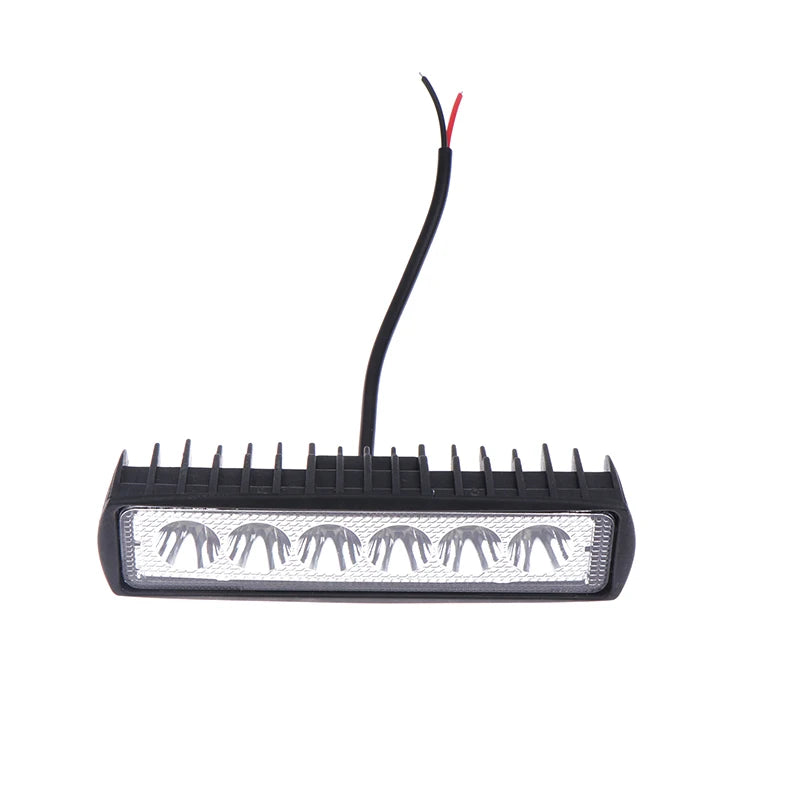 New Sale Car LED Light Bar 12V 18W 6000K Work Light For Car Motorcycle Truck Trailer Offroad Headlights Driving Light