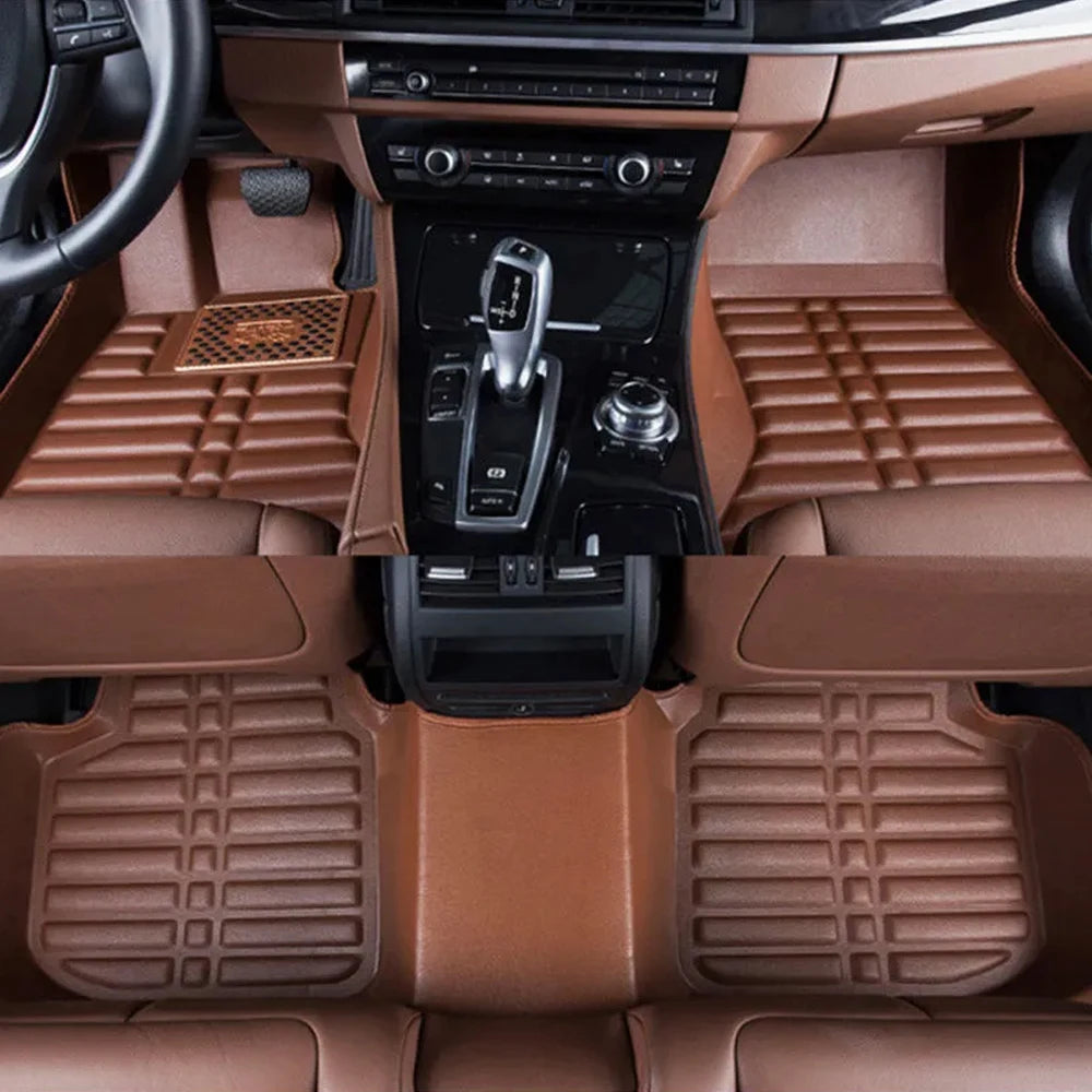 Car Leather Floor Mat for Mazda 3 Axela BP 2019~2023 2020 2021 Foot Interior Liner Waterproof Tray Carpet Pad Custom Accessories