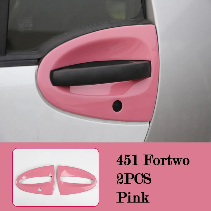 Car Interior Decoration Products ABS Protective Shell Pink Sticker For Mercedes Smart 451 Fortwo Car Modification Accessories