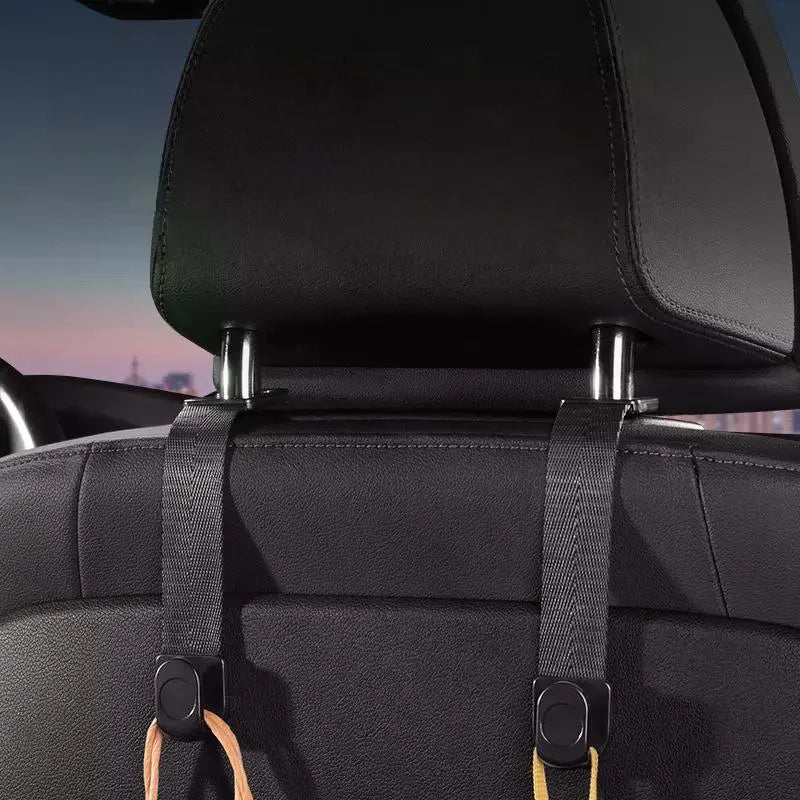 2Pcs Car Storage Interior Accessories Car Headrest Hooks Hanger For Bags Seat Back Organizer Holder Clips Auto Fastener Hooks