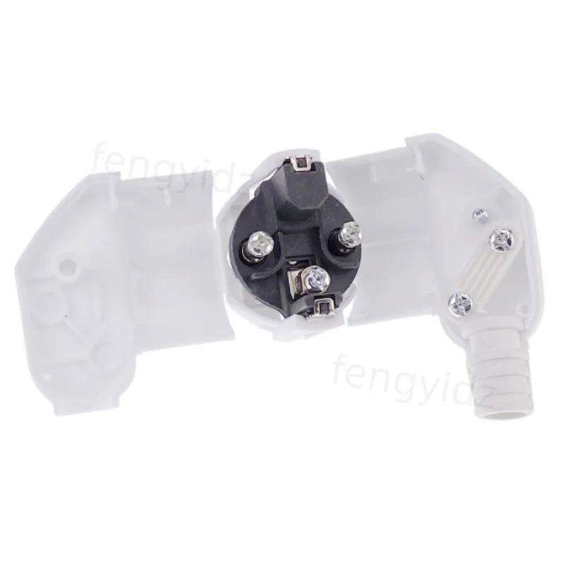 3 enchufes Schuko macho de repuesto de 4,8 mm para la UE, recableables, 250 V, 16 A, IP44, para cable de extensión de alimentación.