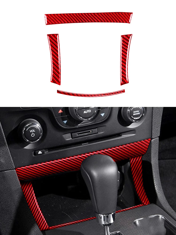 Car Interior Accessories For Dodge Charger 2011 2012 2013 2014 Carbon Fiber Decorative Stickers Dashboard Speedometer Cover Trim